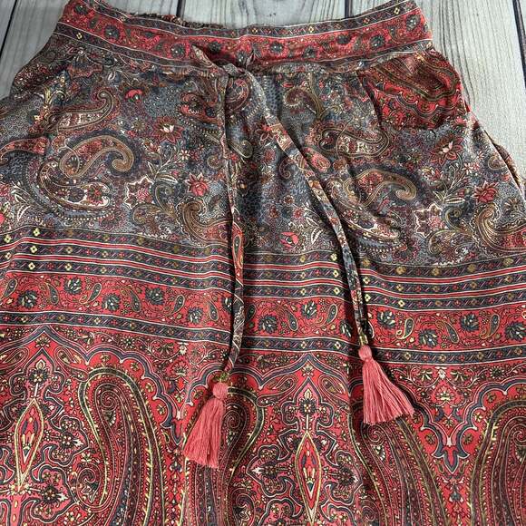 Silk Blend Dakota Designs Hippy Boho Paisley Gold toned Details Size M - Picture 7 of 11